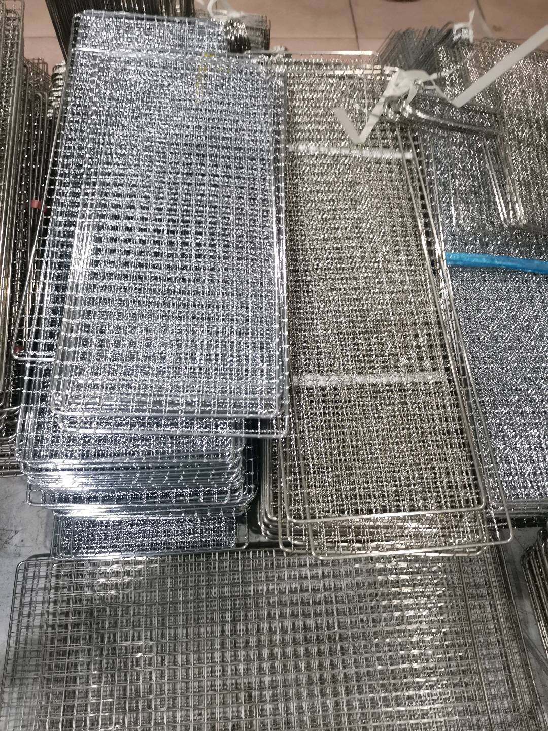 Barbecue mesh, stainless steel grilled fish products, rectangular grill rack, household tool clip, wire mesh clip, mesh sheet