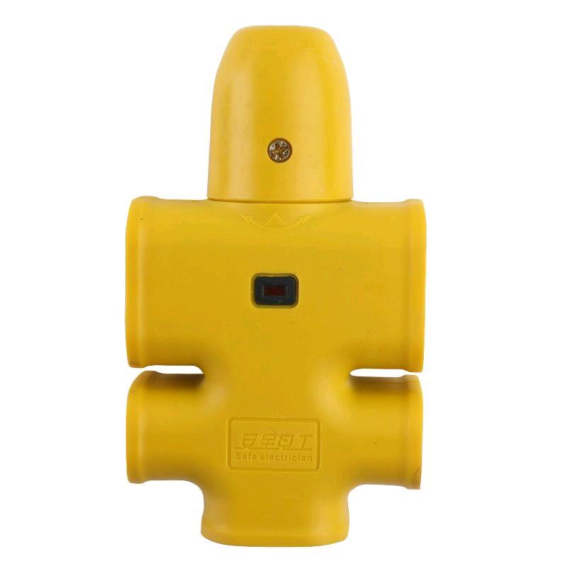 High power anti fall household socket ground mop project, large character plug block construction site, indoor and outdoor wiring board socket without wire drawing character mop