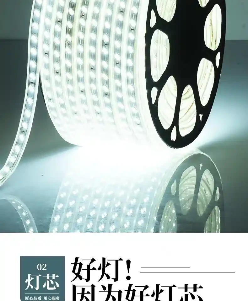 LED outdoor waterproof ultra bright 100 meter light strip LED light strip outdoor waterproof advertising high brightness sign line engineering lighting