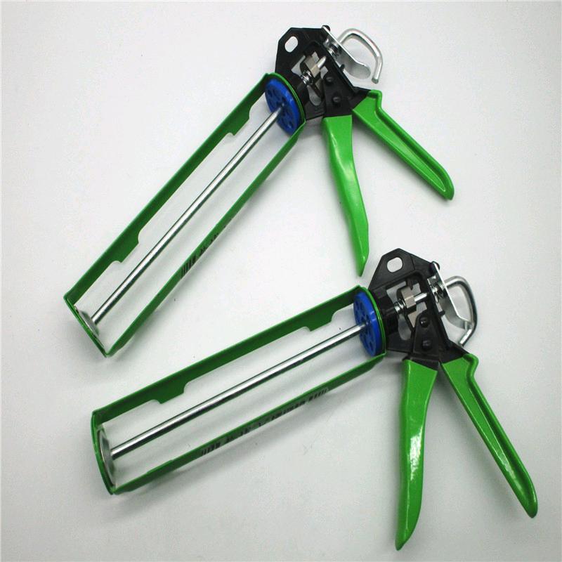 Source manufacturer: Green rotating weighted aluminum alloy labor-saving glass glue gun, pressure glue gun, American seam manual anti drip structural glue gun