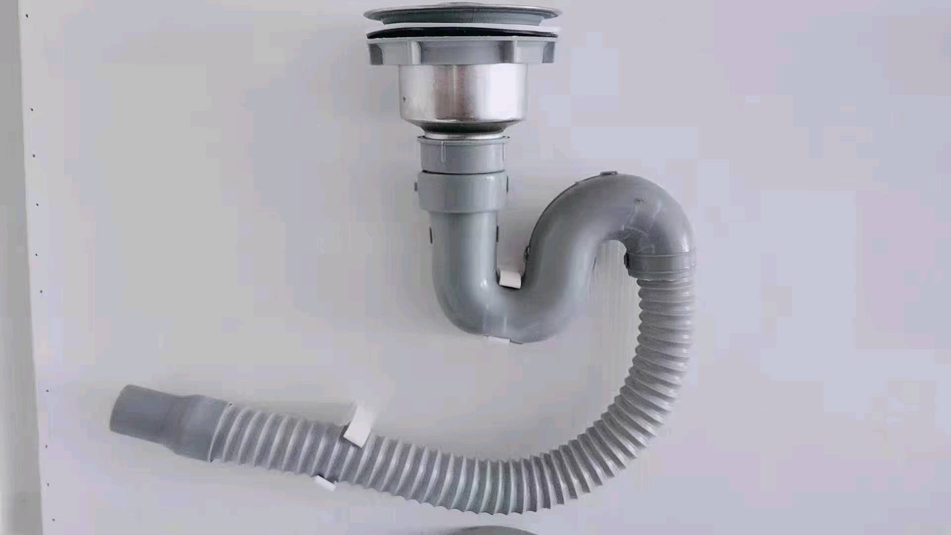 Kitchen washbasin drain pipe fittings, sink single sink sink drain, dishwasher sink drain pipe set