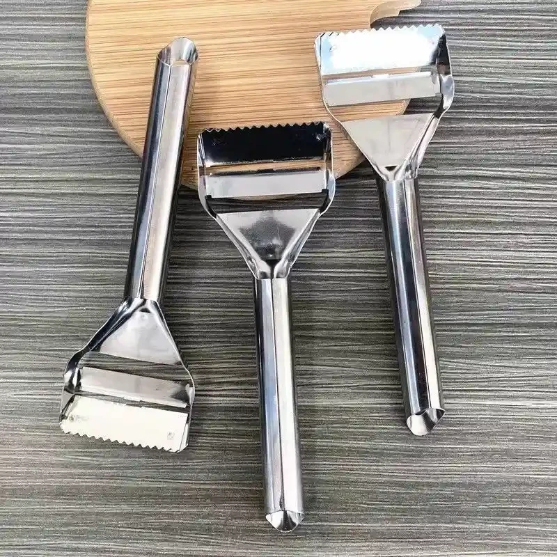 Old style metal peeler for potatoes, fruit peeler, household peeler, kitchen stainless steel peeler